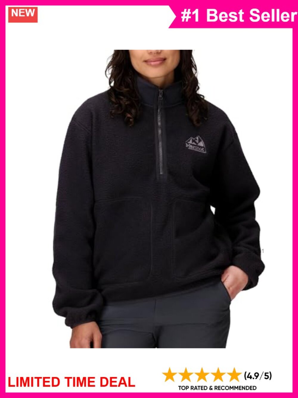 High Pile Fleece Pullover Mock Neck Recycled Polyester Zip